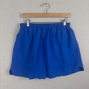 Brooks Running Shorts Mens XL Cobalt Blue Built In Brief Elastic Waist Retro